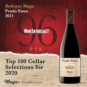 Prado Enea 2011, among the best 10 wines of “Top 100 cellar selections 2020”