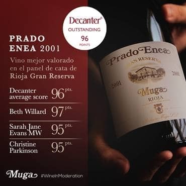 Prado Enea 2001, outstanding 96 pts by Decanter